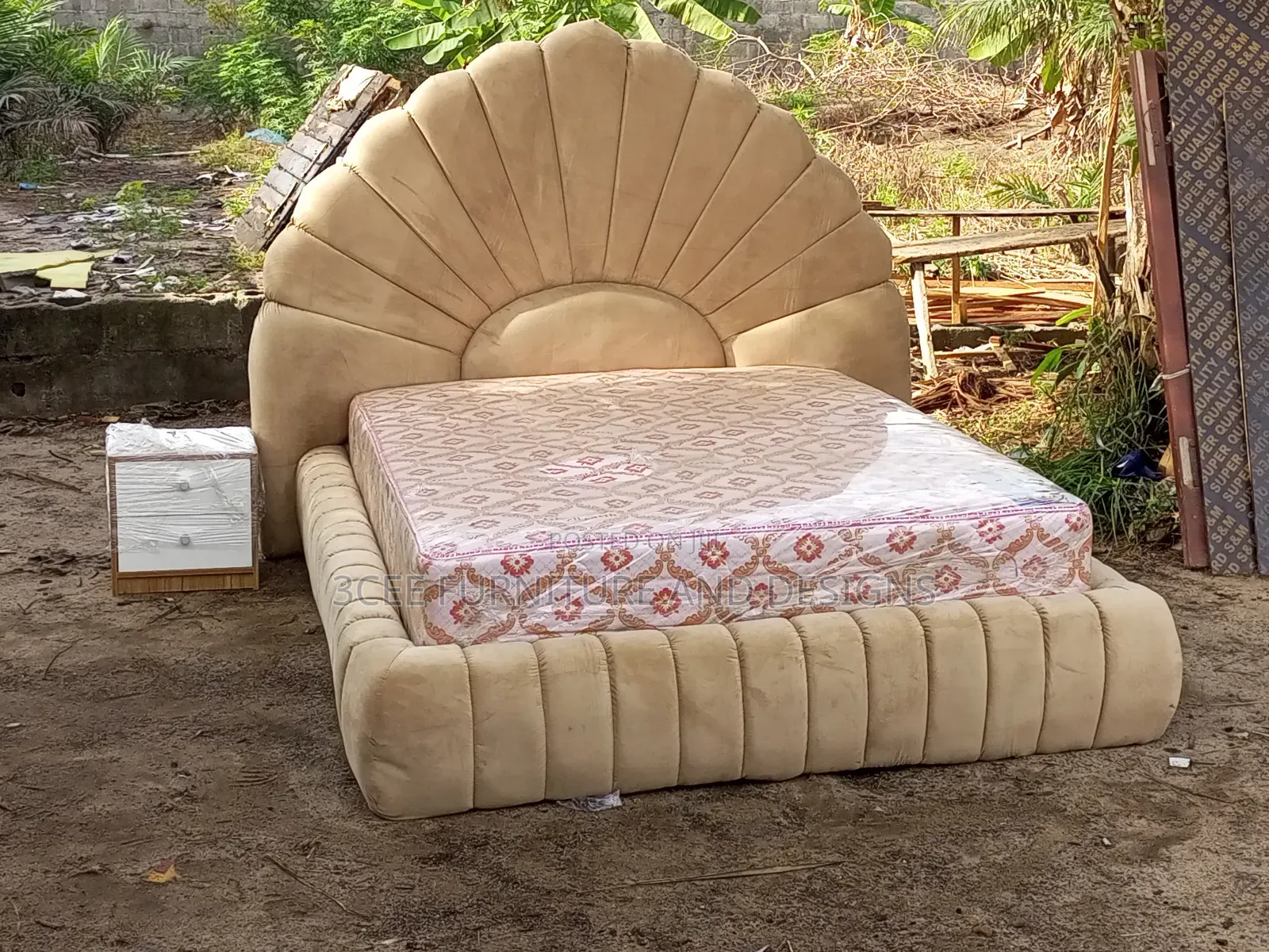 Golden Beige 5 by 6 Bedframe
