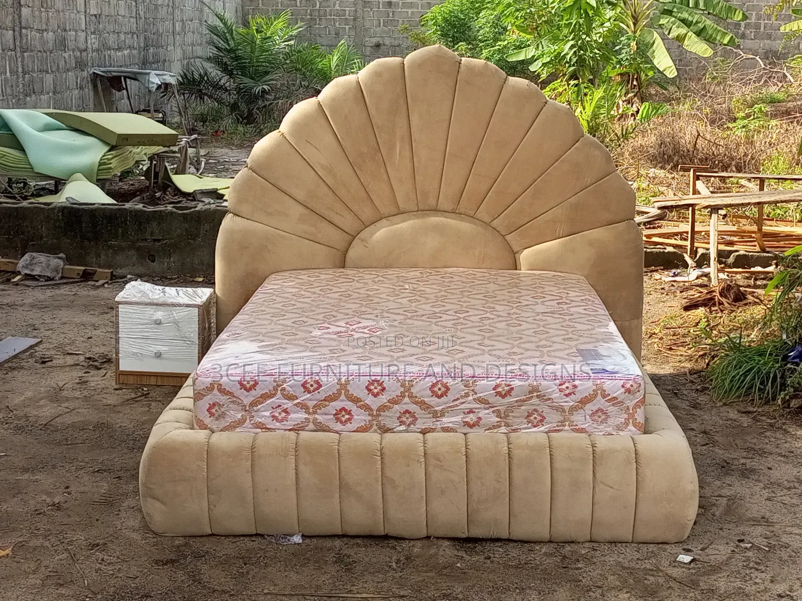 Golden Beige 5 by 6 Bedframe