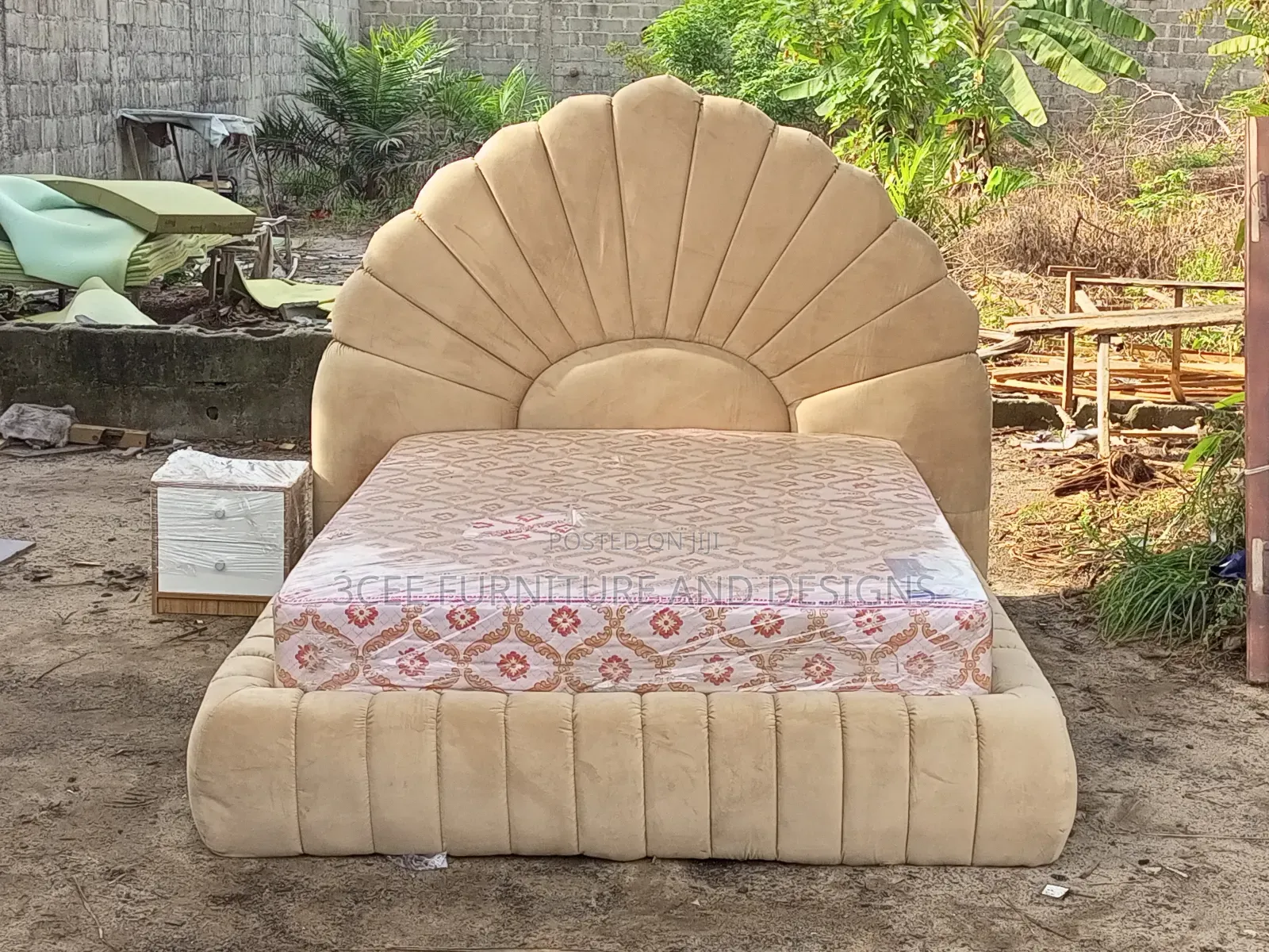 Golden Beige 5 by 6 Bedframe