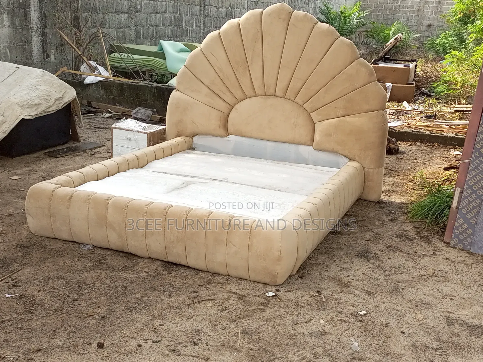 Golden Beige 5 by 6 Bedframe
