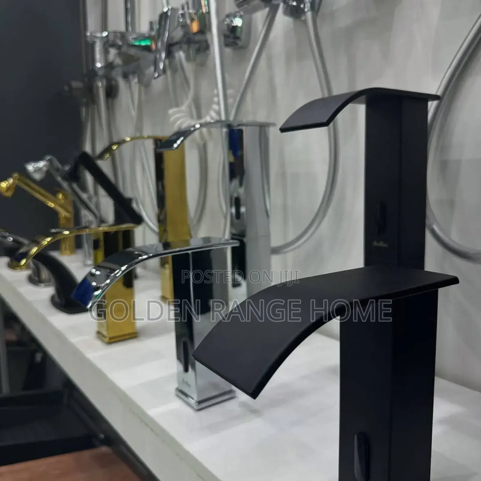 Sensor Black Waterfall Basin Faucet