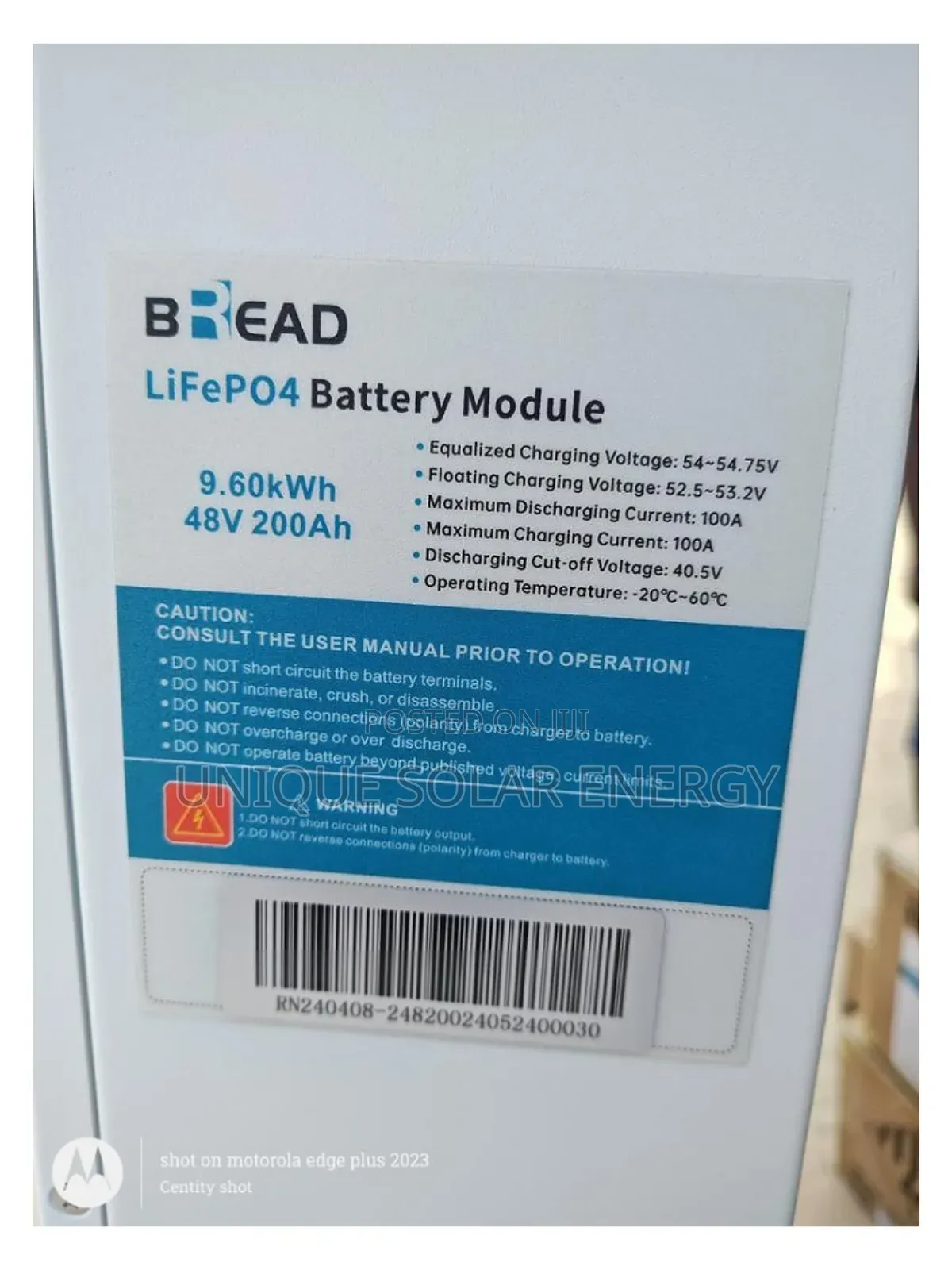 9.6kwh Lithium Ion Battery