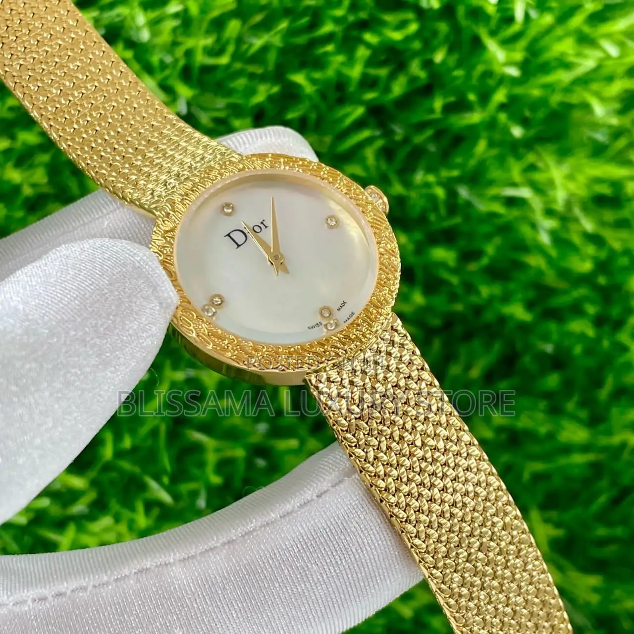 Dior Quality Net Strap Luxury Female Wristwatches