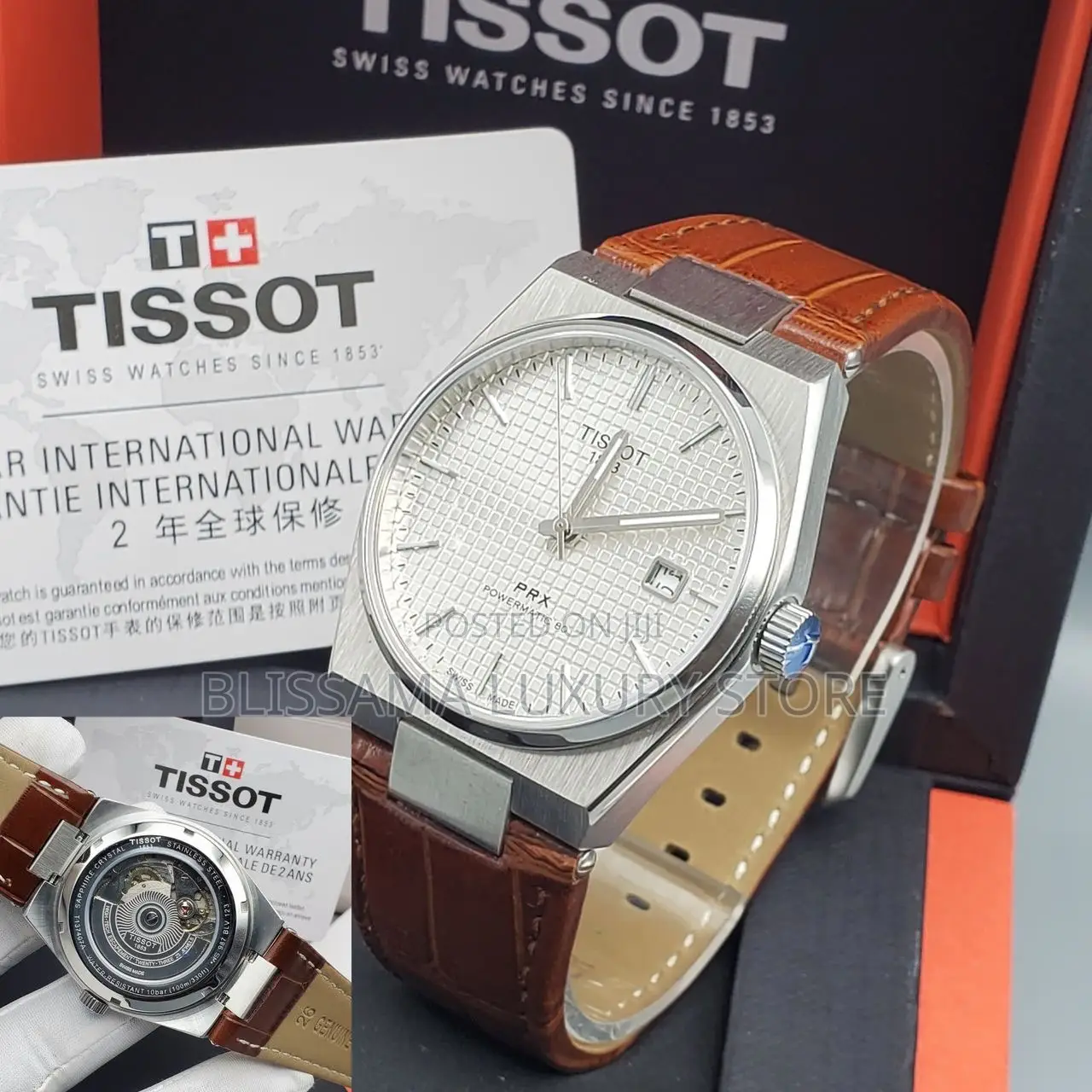Tissot Genuine Leather Automatic Luxury Wristwatches