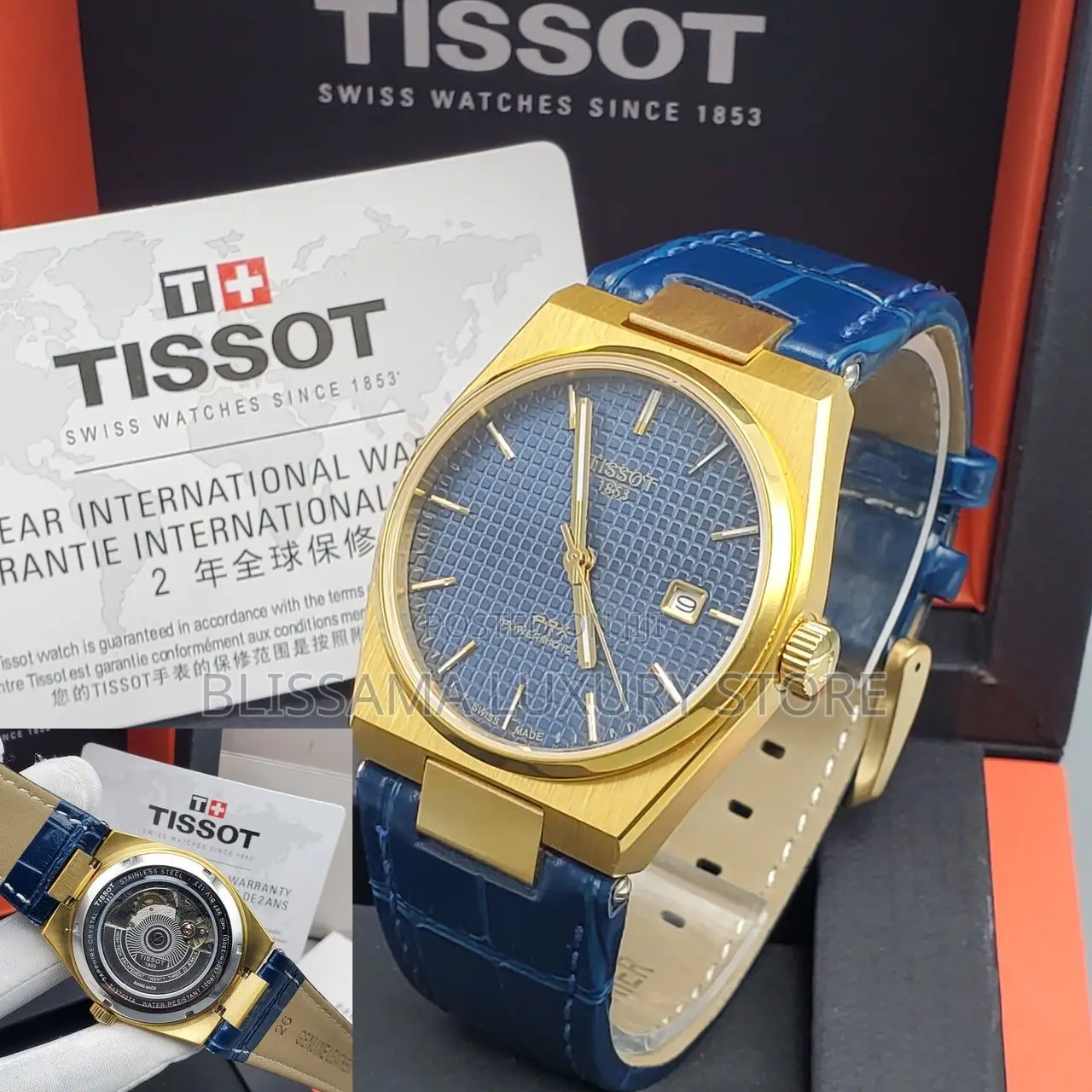 Tissot Genuine Leather Automatic Luxury Wristwatches
