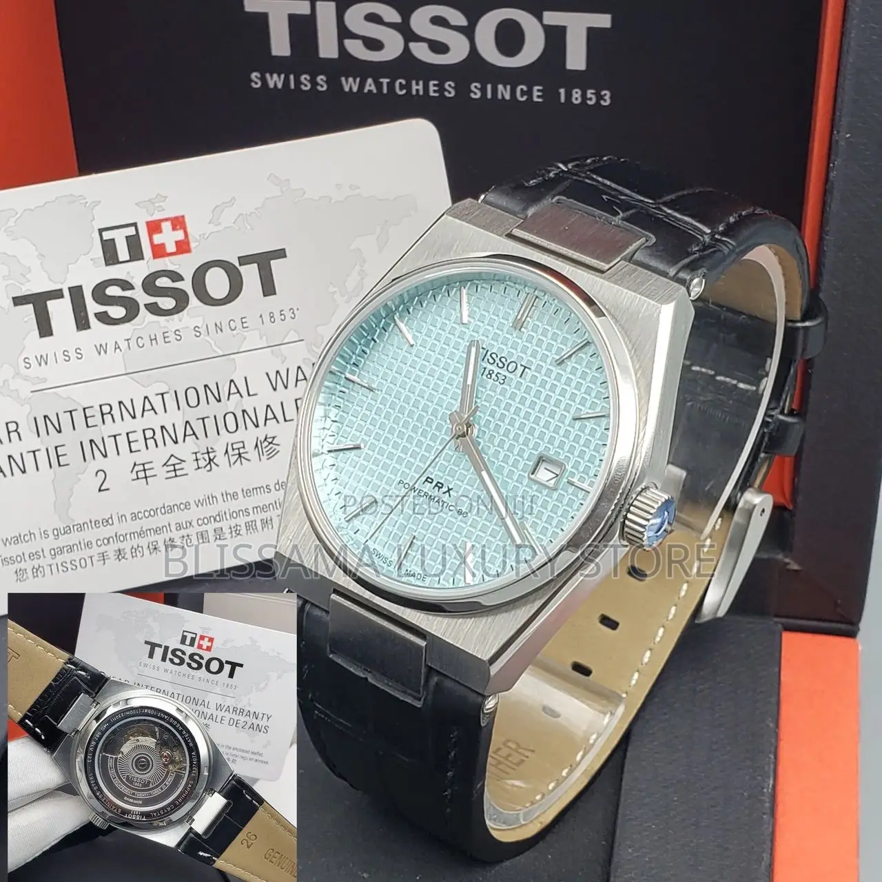 Tissot Genuine Leather Automatic Luxury Wristwatches