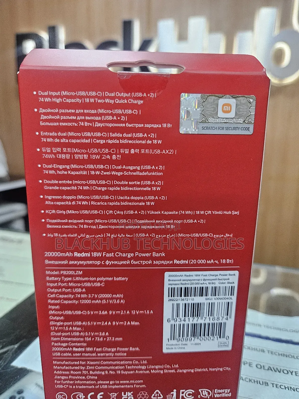 Redmi 20000mah Powerbank 18w Fast Charge