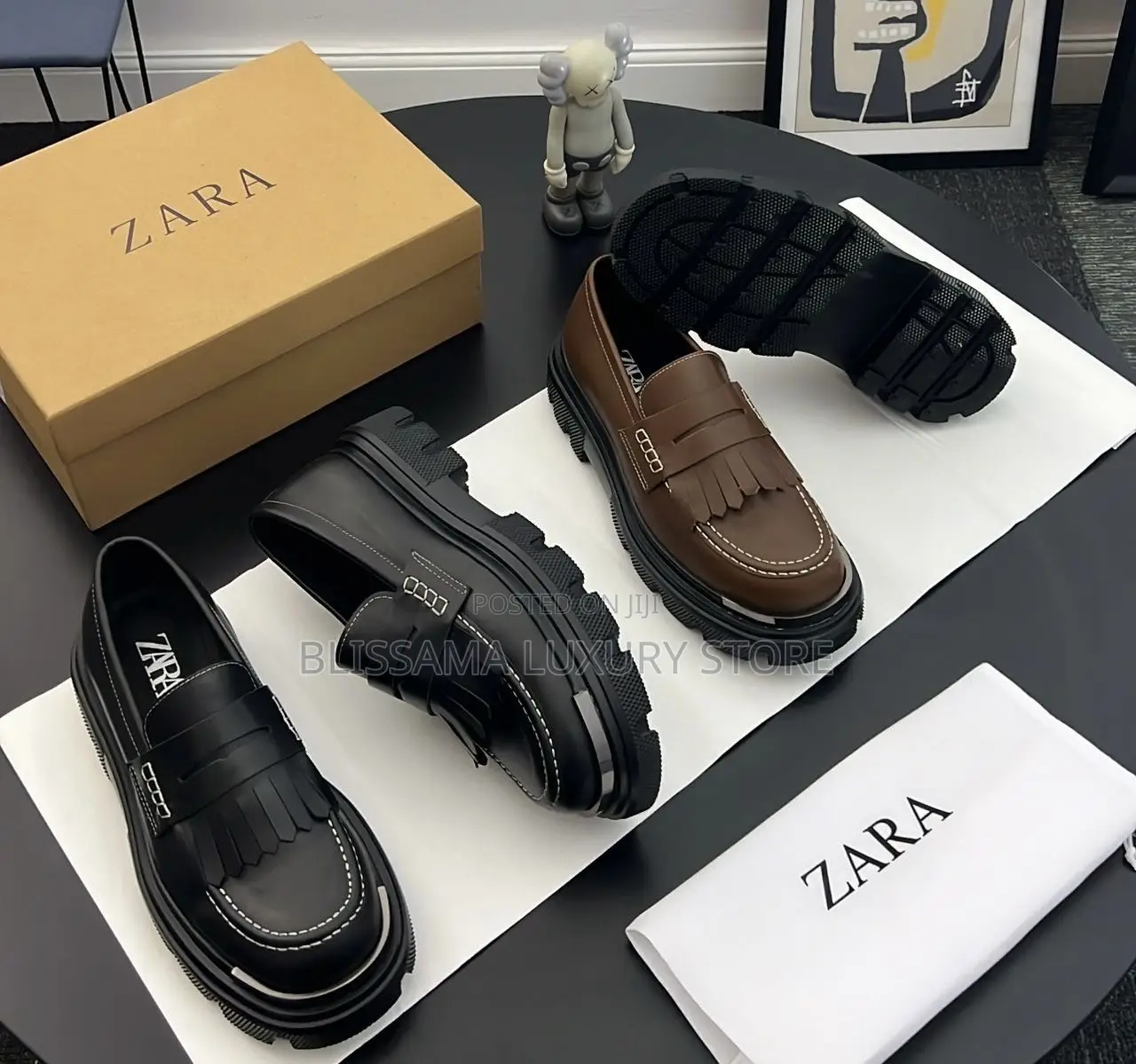 2025 Zara Men Quality Chunky Sole Luxury Loafers Shoes
