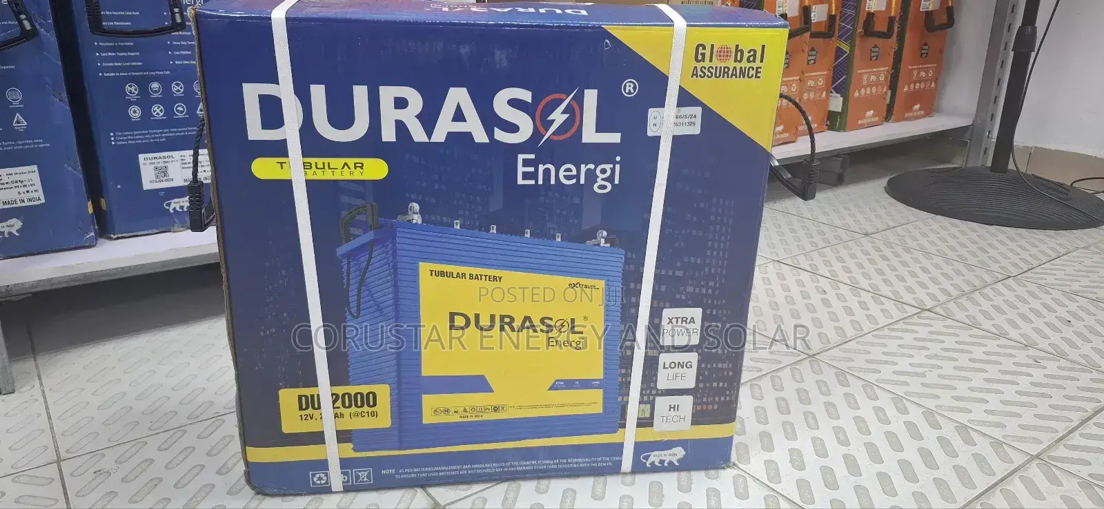 200ah/12v Durasol Energi Tubular Battery