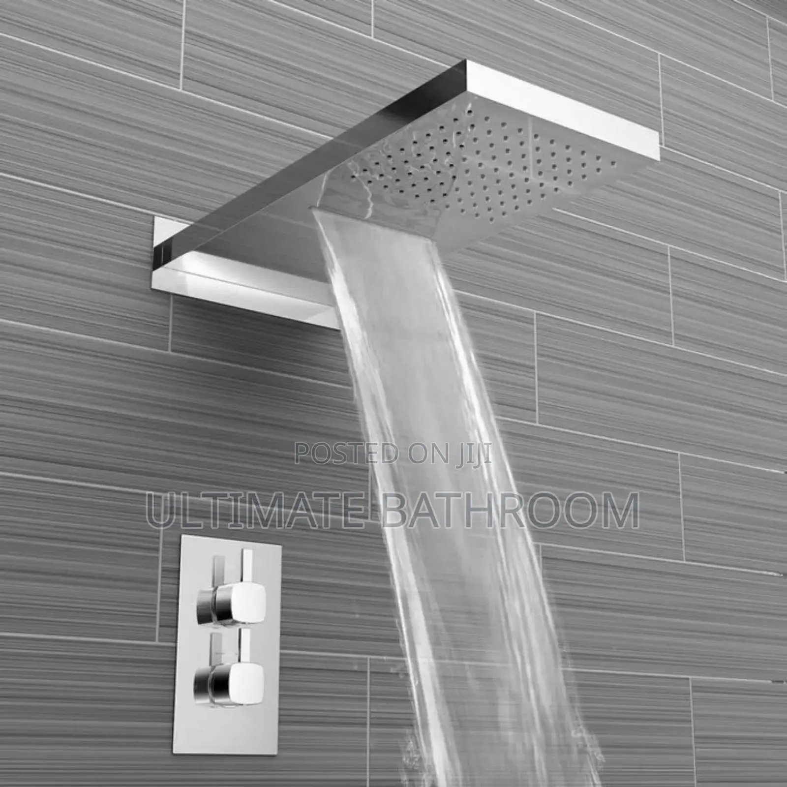 Chrome Conceal Shower With Long Waterfall Shower Rose