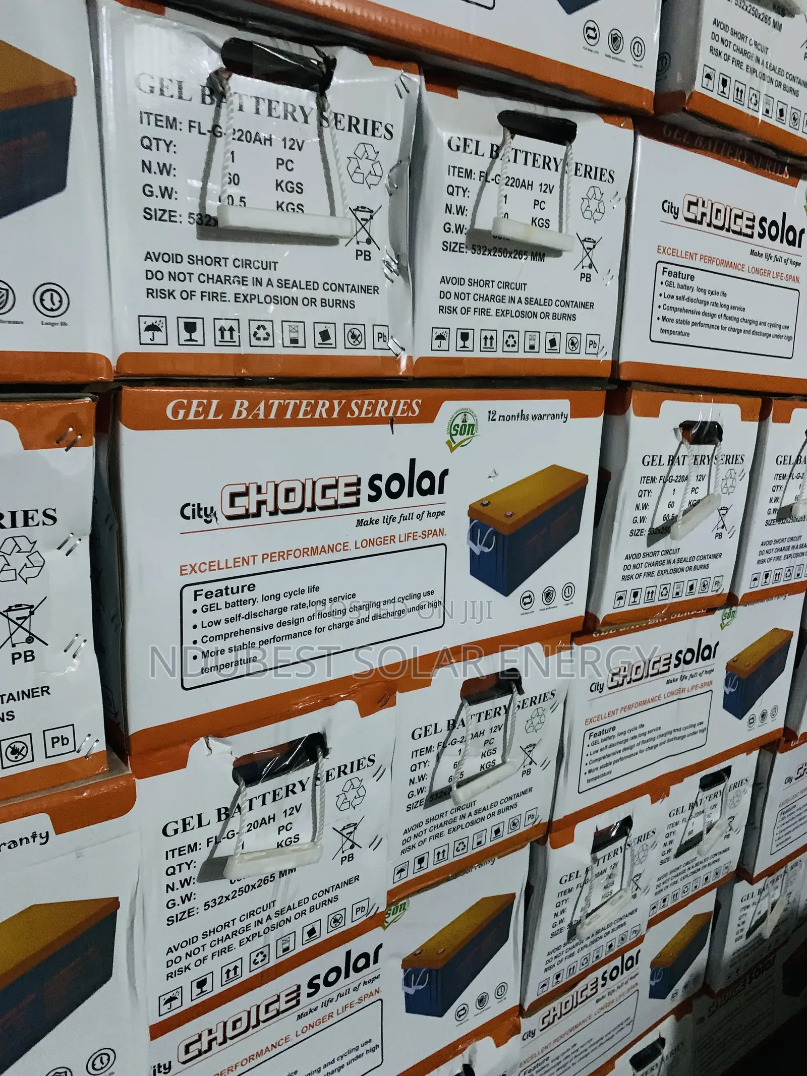 220ah City Choice Solar Dry Sell Battery