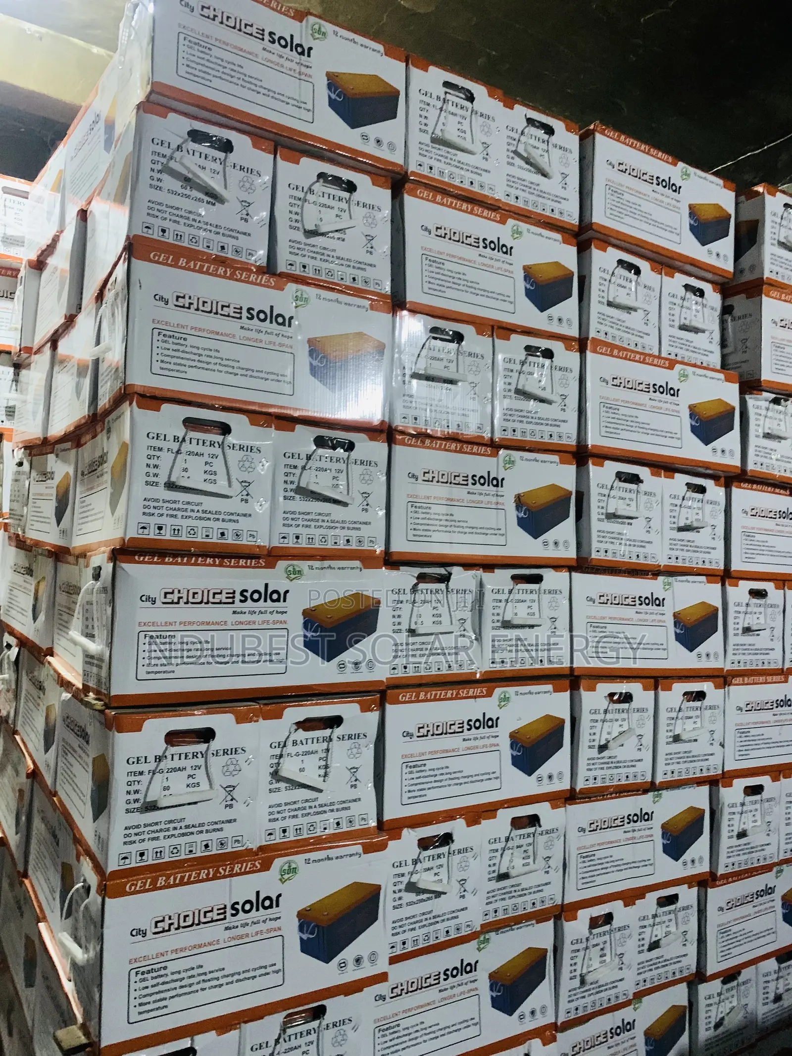 220ah City Choice Solar Dry Sell Battery