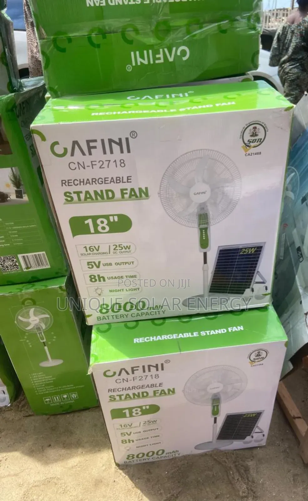 Cafini 18" Rechargeable Standing Fan