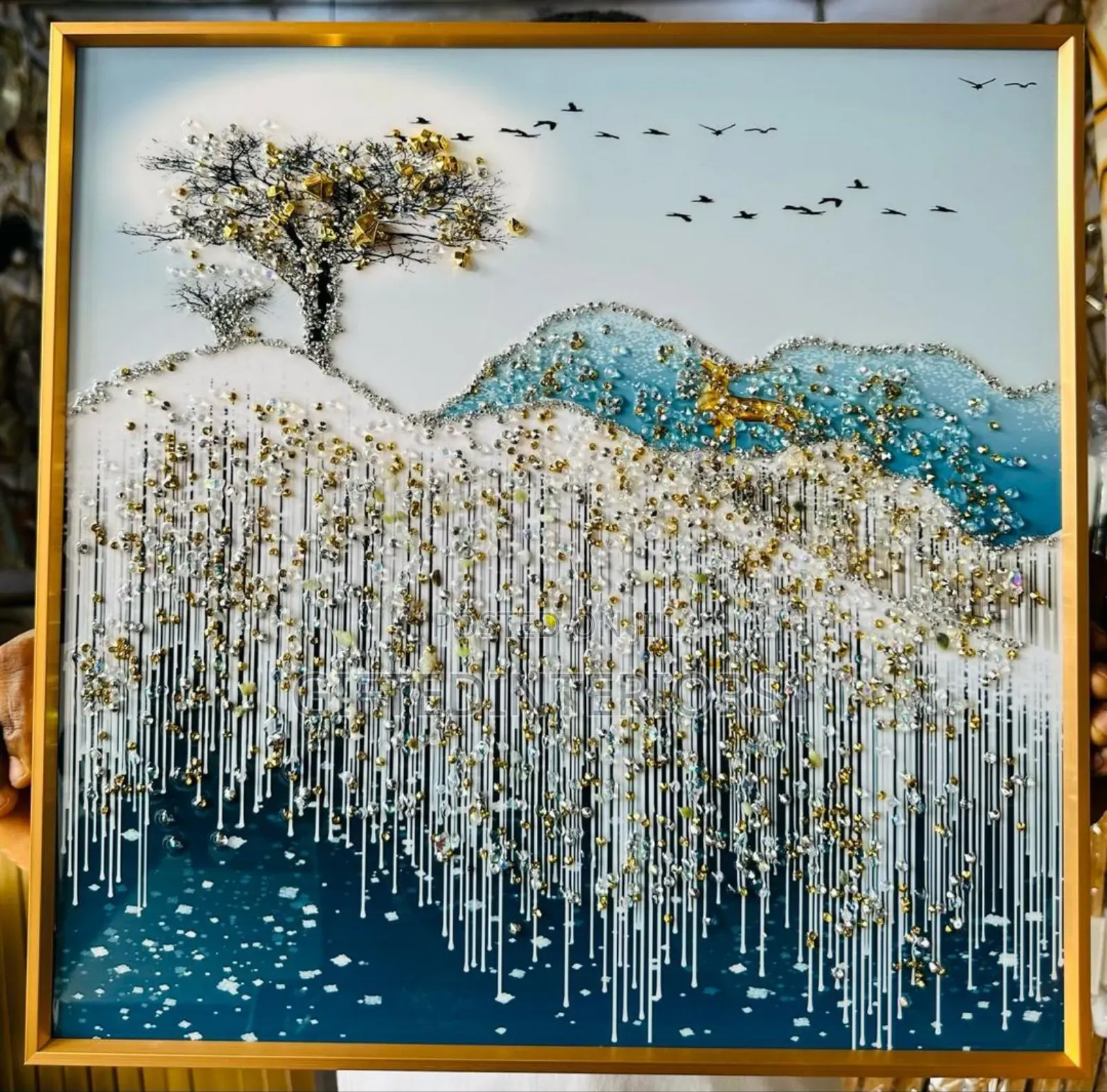 Wall Frames With Crystal Diamonds