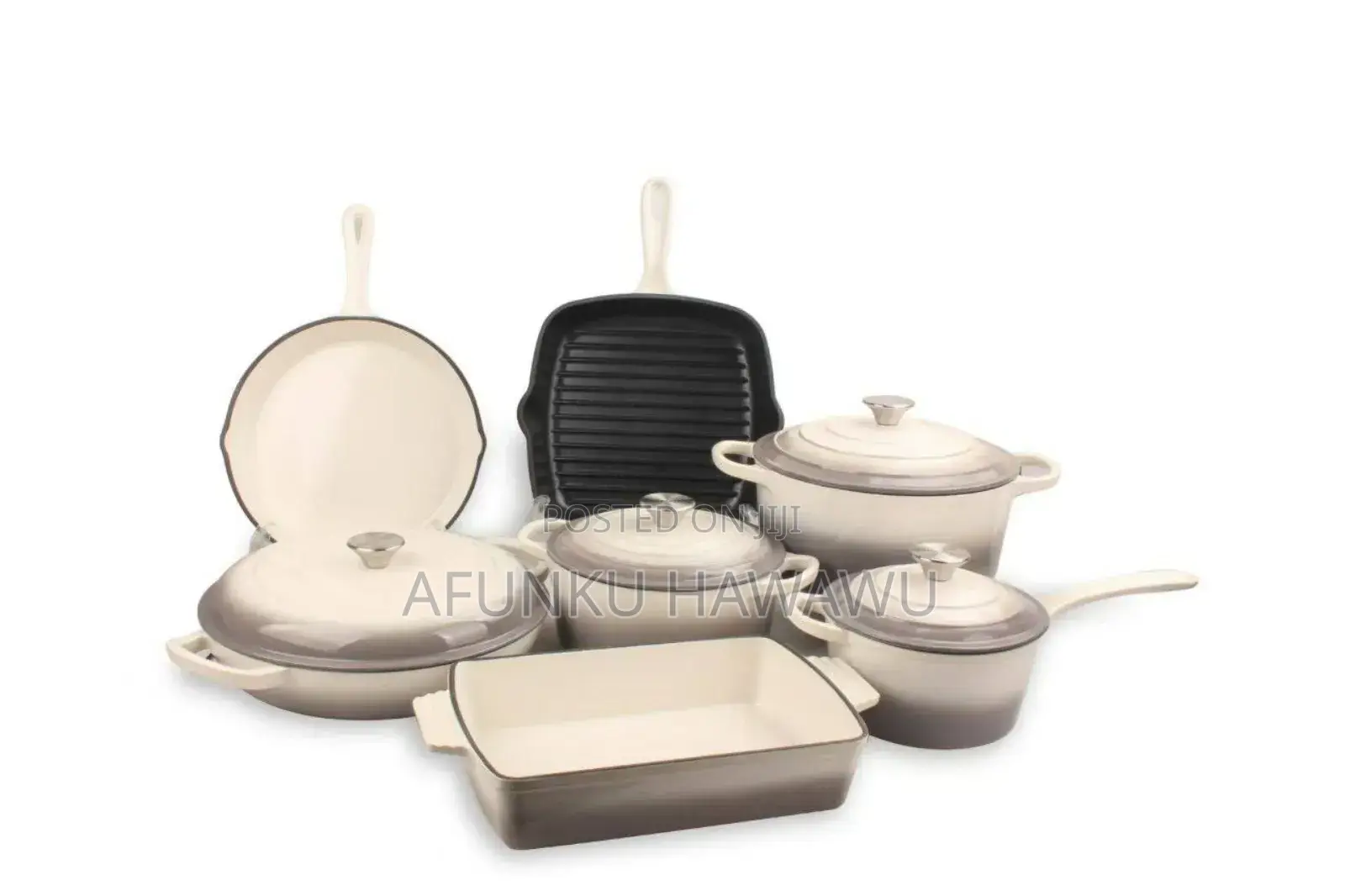 11pcs Cast Iron Pot. Available in Colors Seen