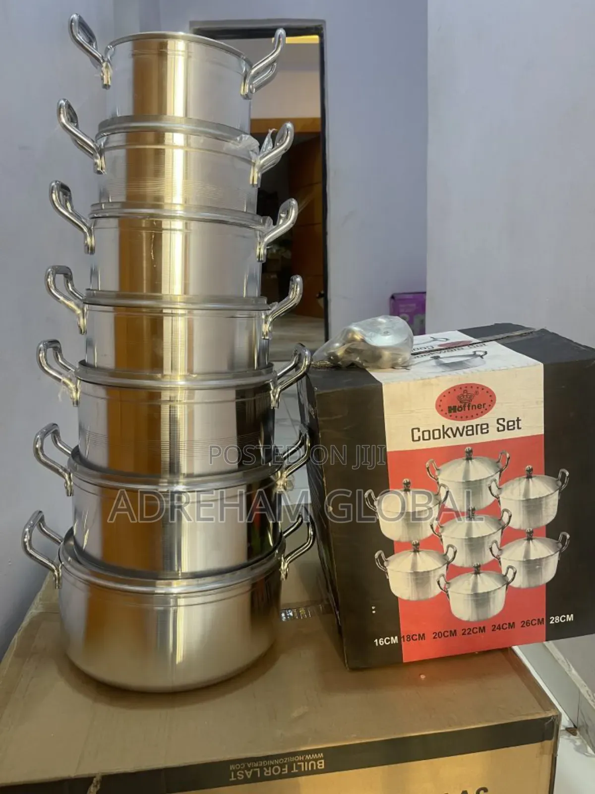 7pc Hoffner Aluminum Pot Set(16,18,20,22,24,26 28cm)