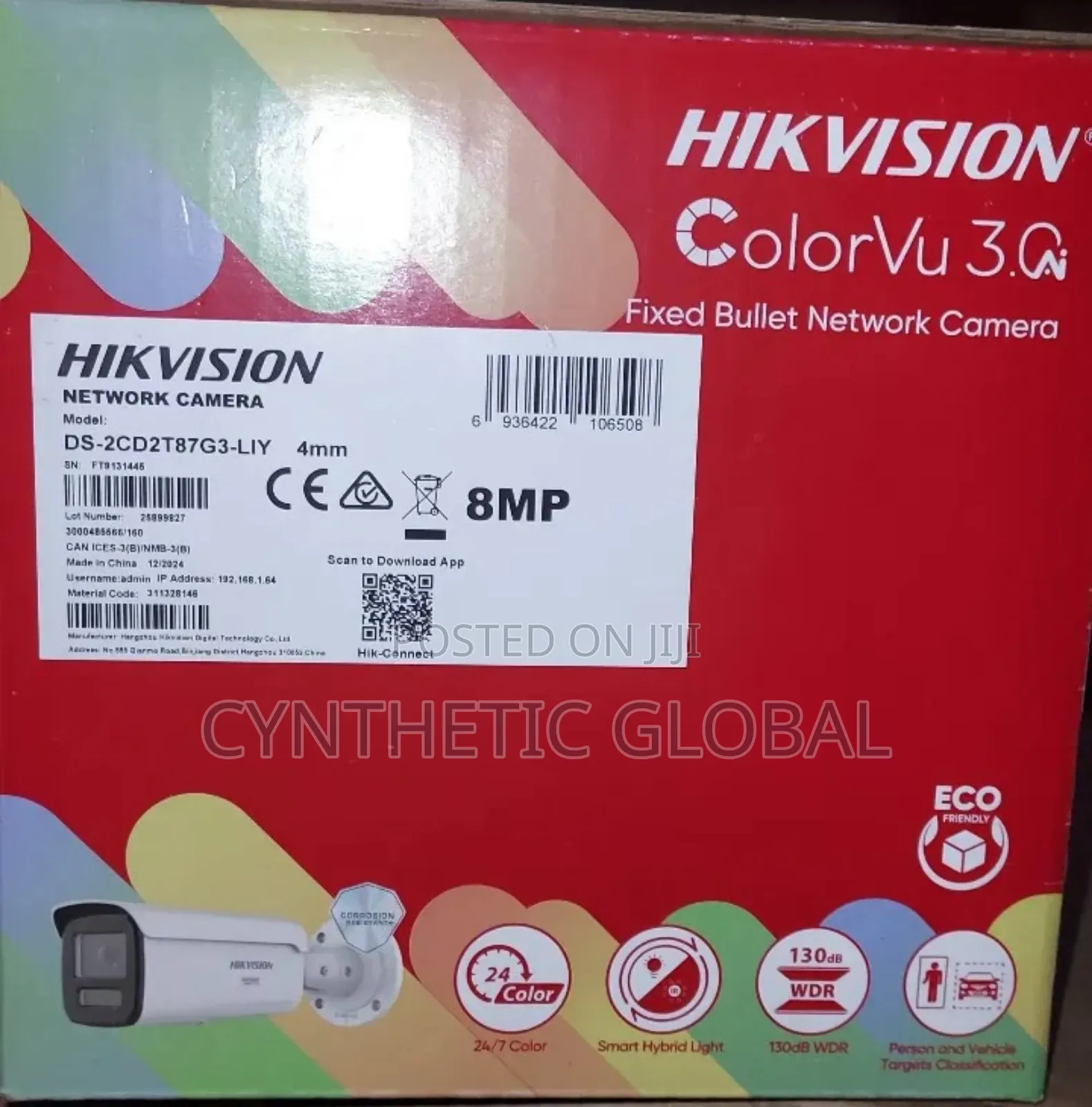Ds-2cd2t87g3-Liy Hikvision 8mp Ip Accusence Colorvu Bullet
