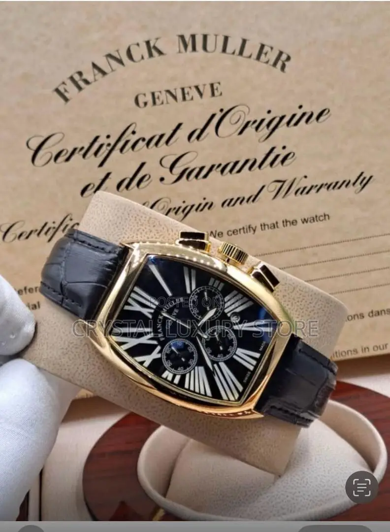 Franck Muller Quality Men Genuine Leather Wristwatch