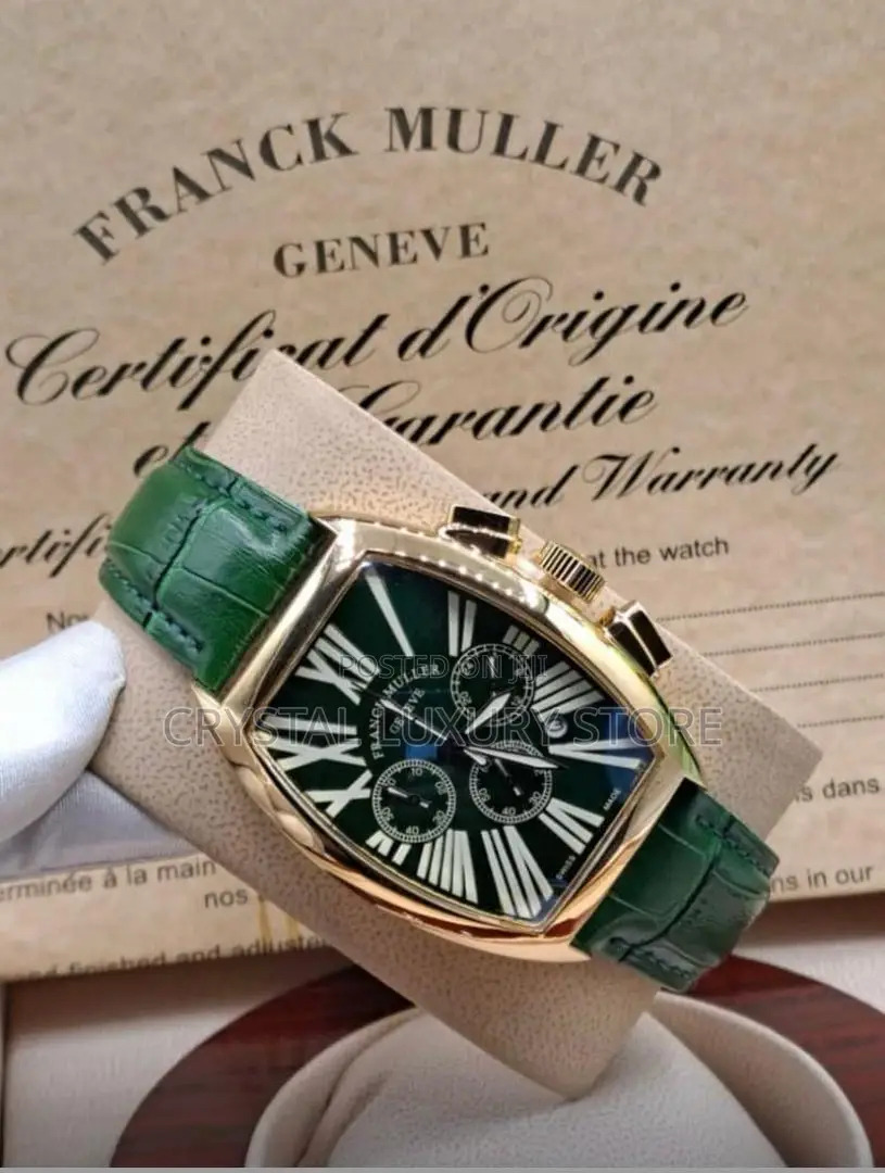 Franck Muller Quality Men Genuine Leather Wristwatch