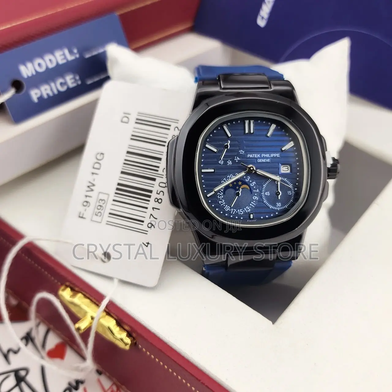 Patek Philippe Quality Men Genuine Leather Wristwatch