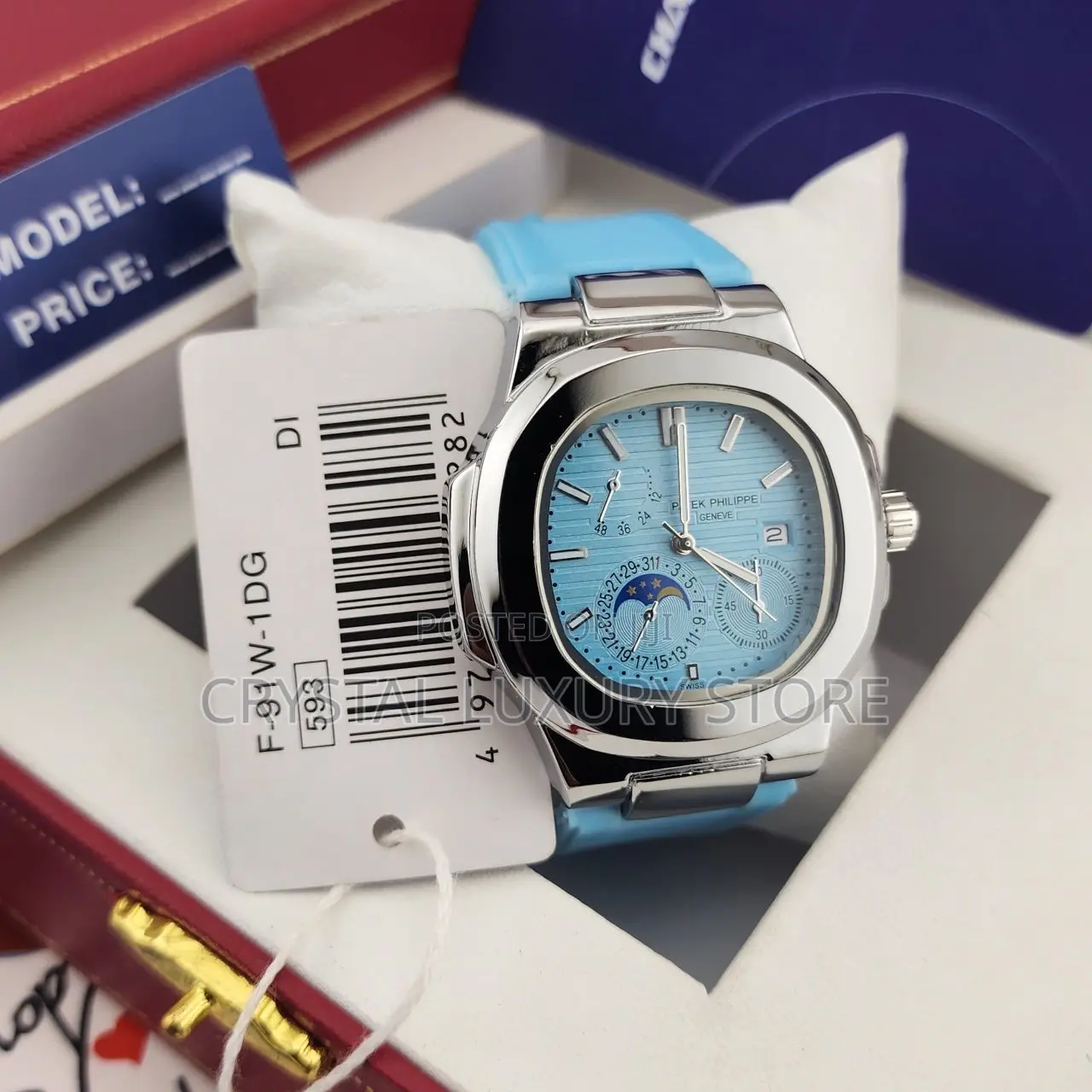 Patek Philippe Quality Men Genuine Leather Wristwatch