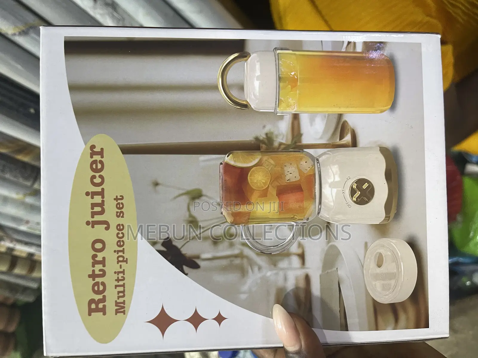 Retro Juicer With Double Cup Rechargeable