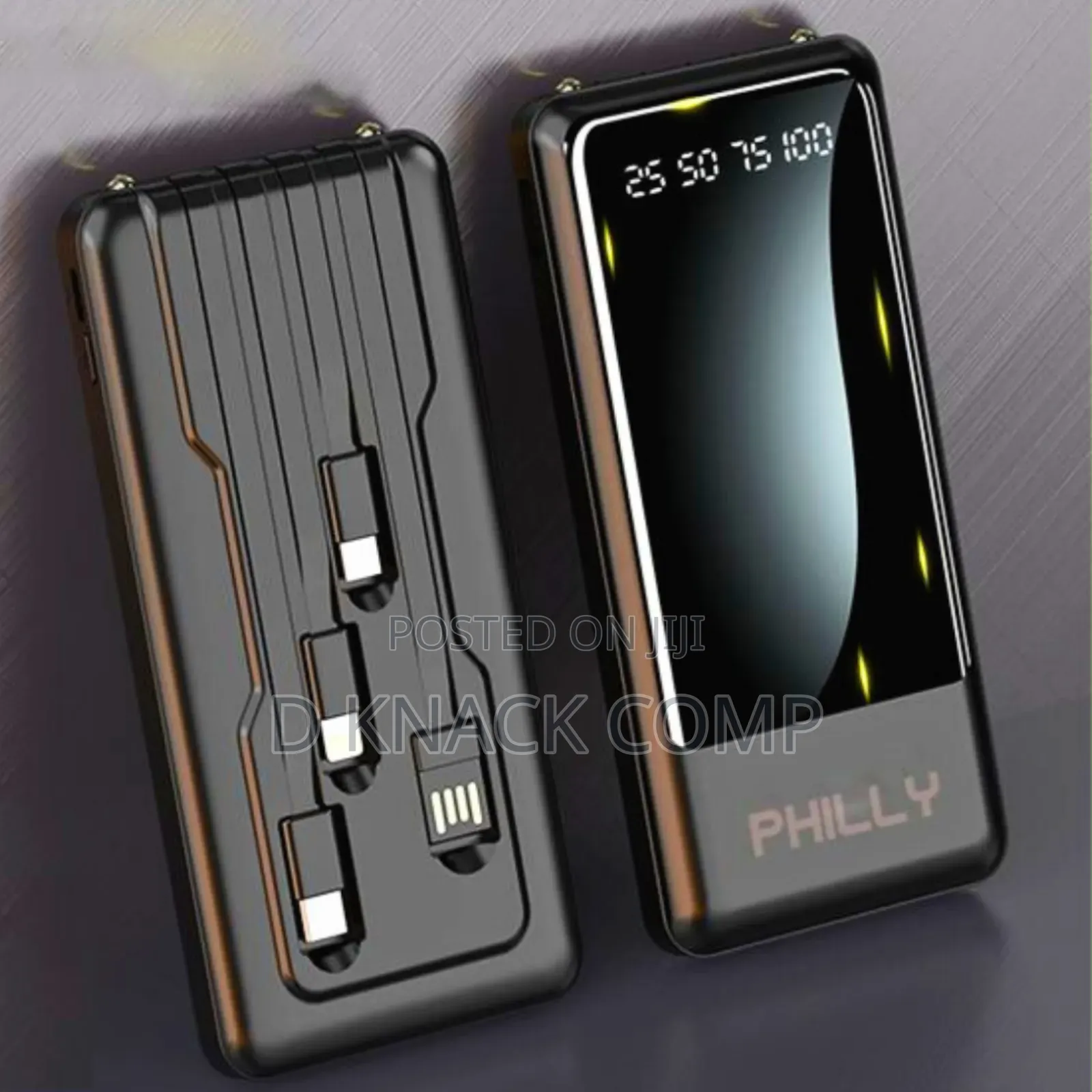 Philly 10000mah Power Banks With 4 Different Charging Cables