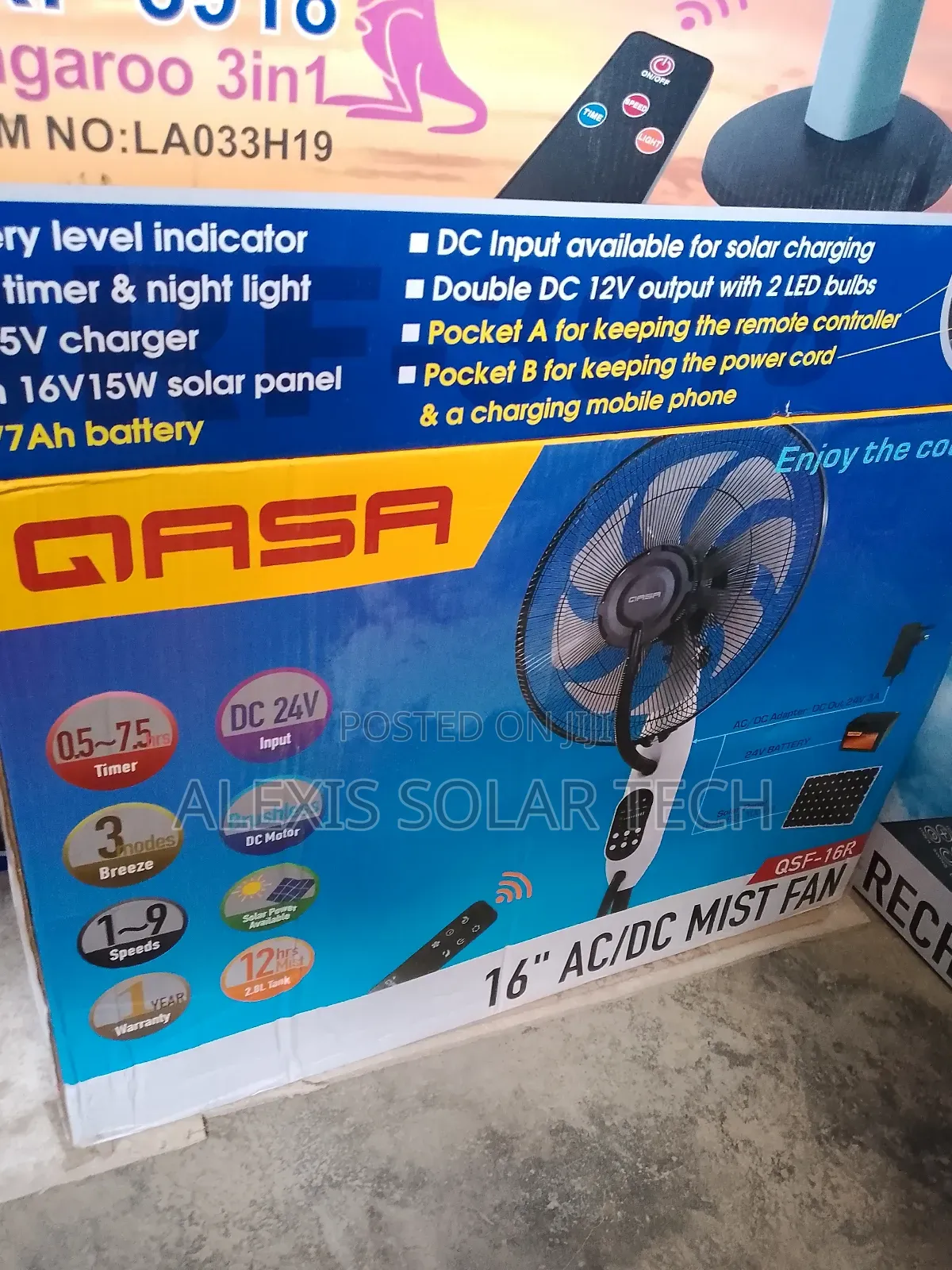 Qasa 16inches Ac Dc Mist Fan