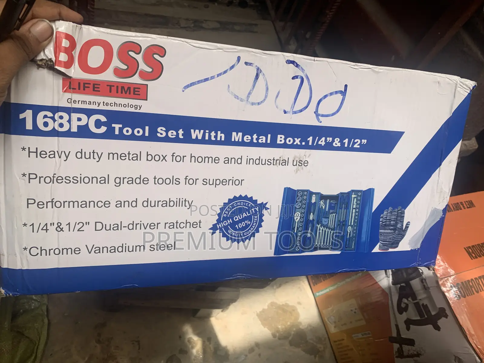 168pcs Metal Tools Set With Metal Box