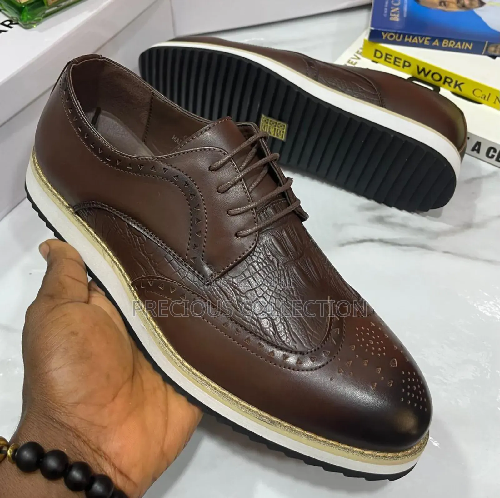 Men's Berluti Matte Leather Lace Up Single Sole Shoe