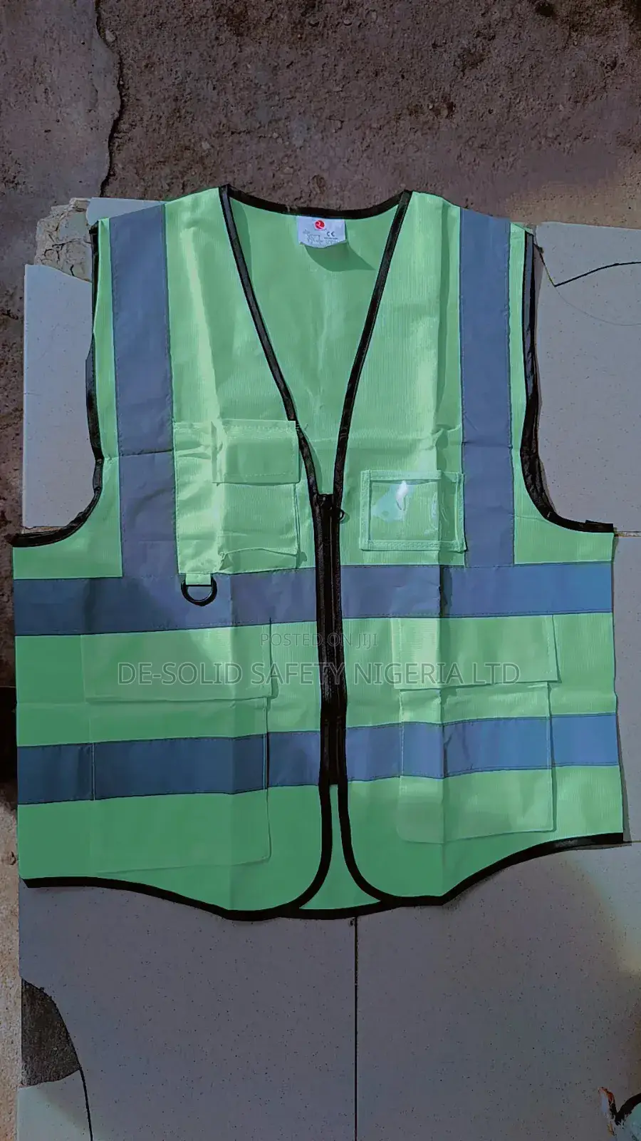 Reflective Safety Jacket With Zipper