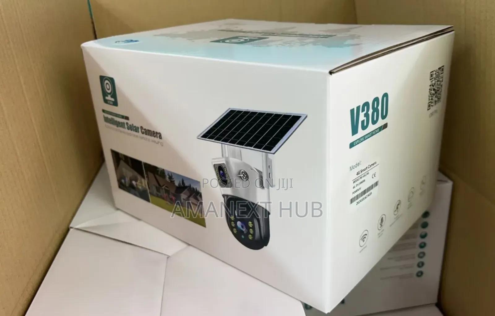 Dual Lens Solar CCTV Camera With 128gig Memory Card