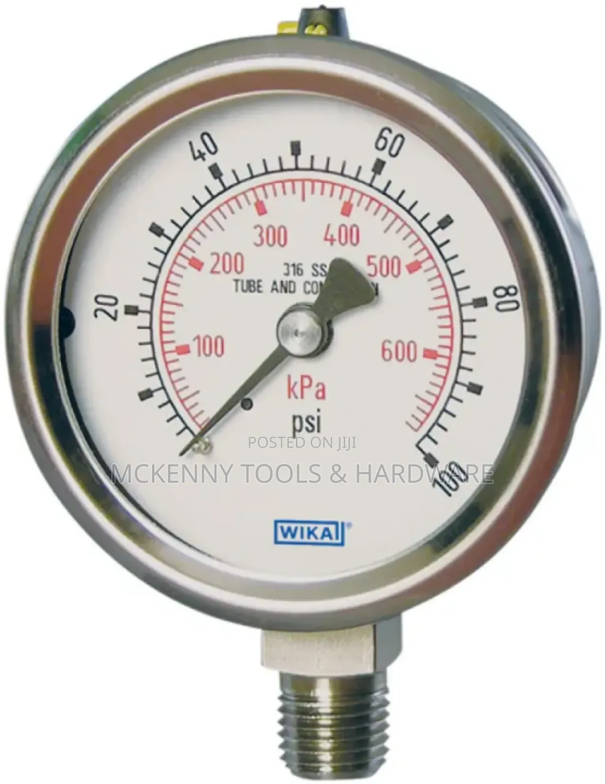Wika Pressure Gauge" 1/4 Npt Bottom Connection, Dual Scale