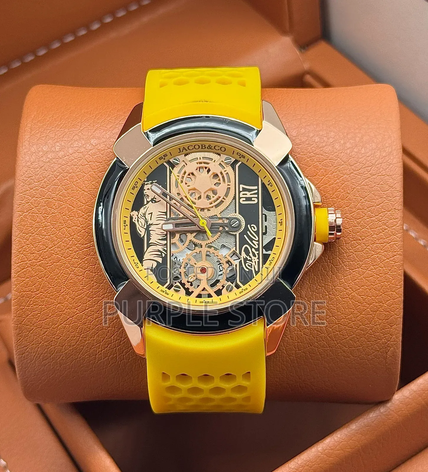 Jacob Co Quality Rubber Strap Watch, Swipe for Colours