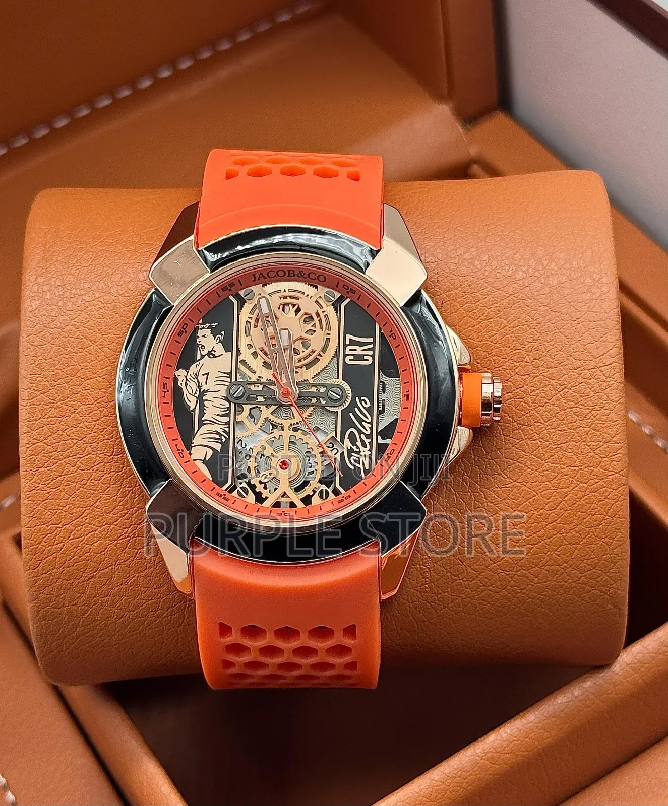 Jacob Co Quality Rubber Strap Watch, Swipe for Colours