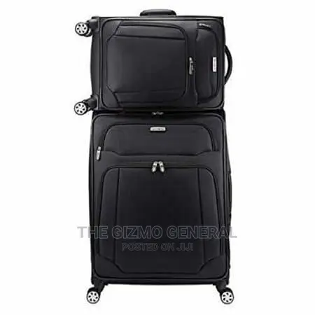 Samsonite Stackit 2-Piece Softside Spinner Luggage Set Black