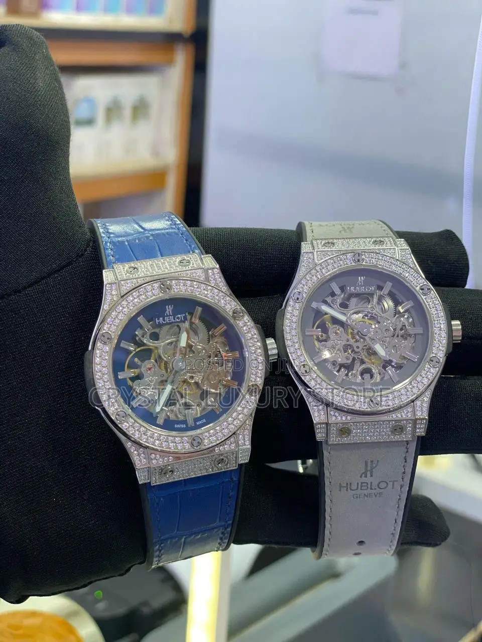 Hublot Quality Luxury Men Genuine Leather Wristwatch