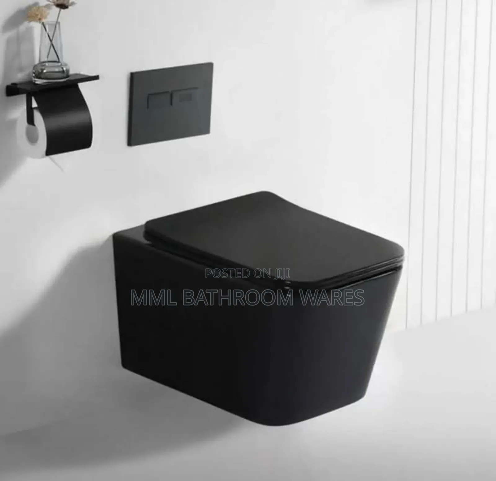 Matte Black Wall Hung Toilet Seats
