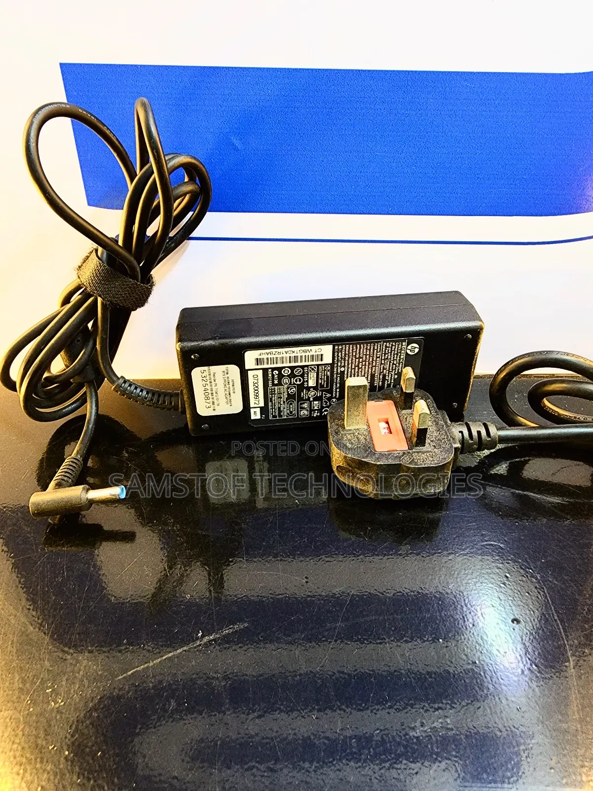 Hp 90watt Blue Mouth Charger Adapter With Cable