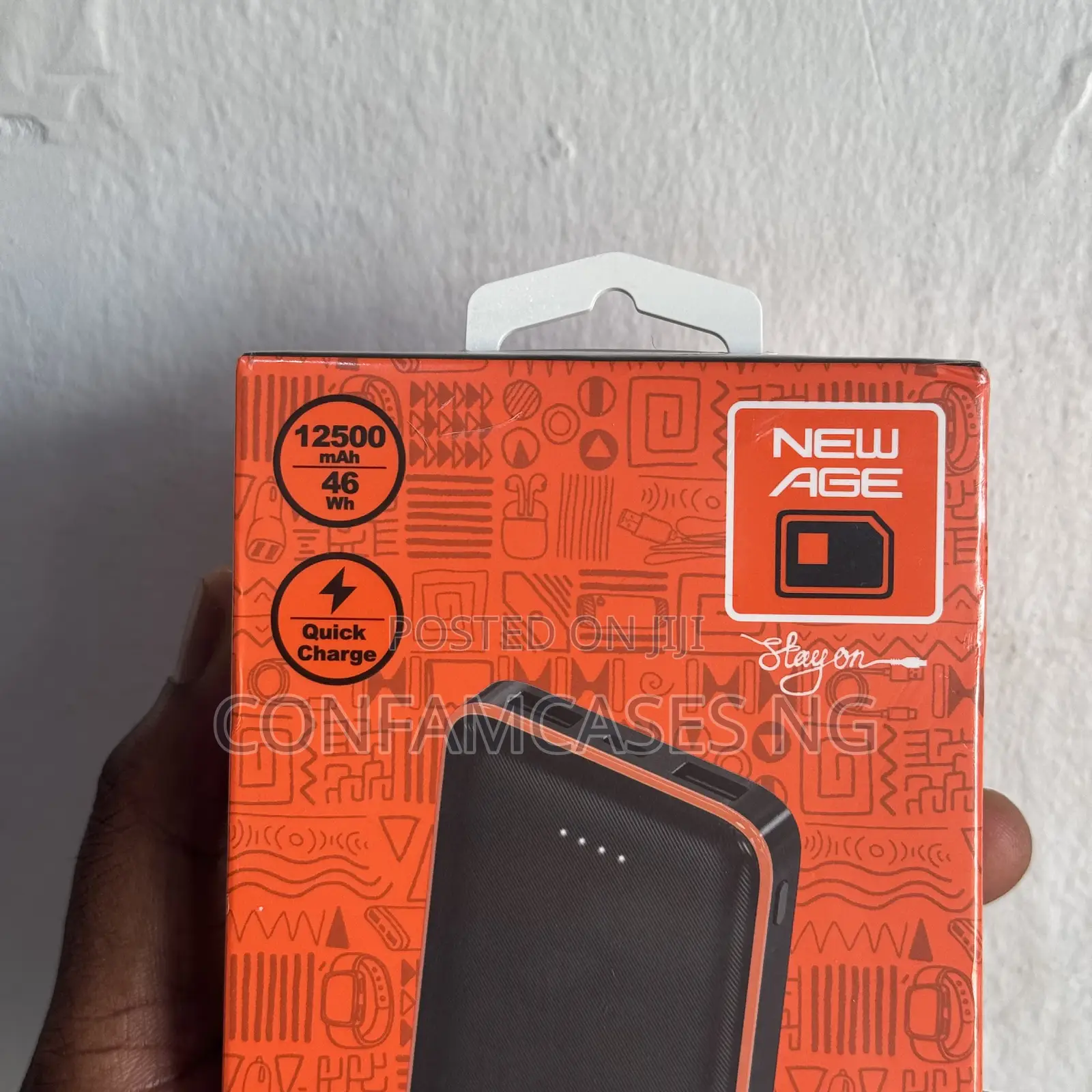 New Age 12500mah Supports Type C in and Out Power Bank