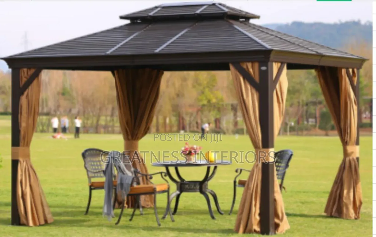 Luxurious Imported Outdoor Tents With a Metal Roof