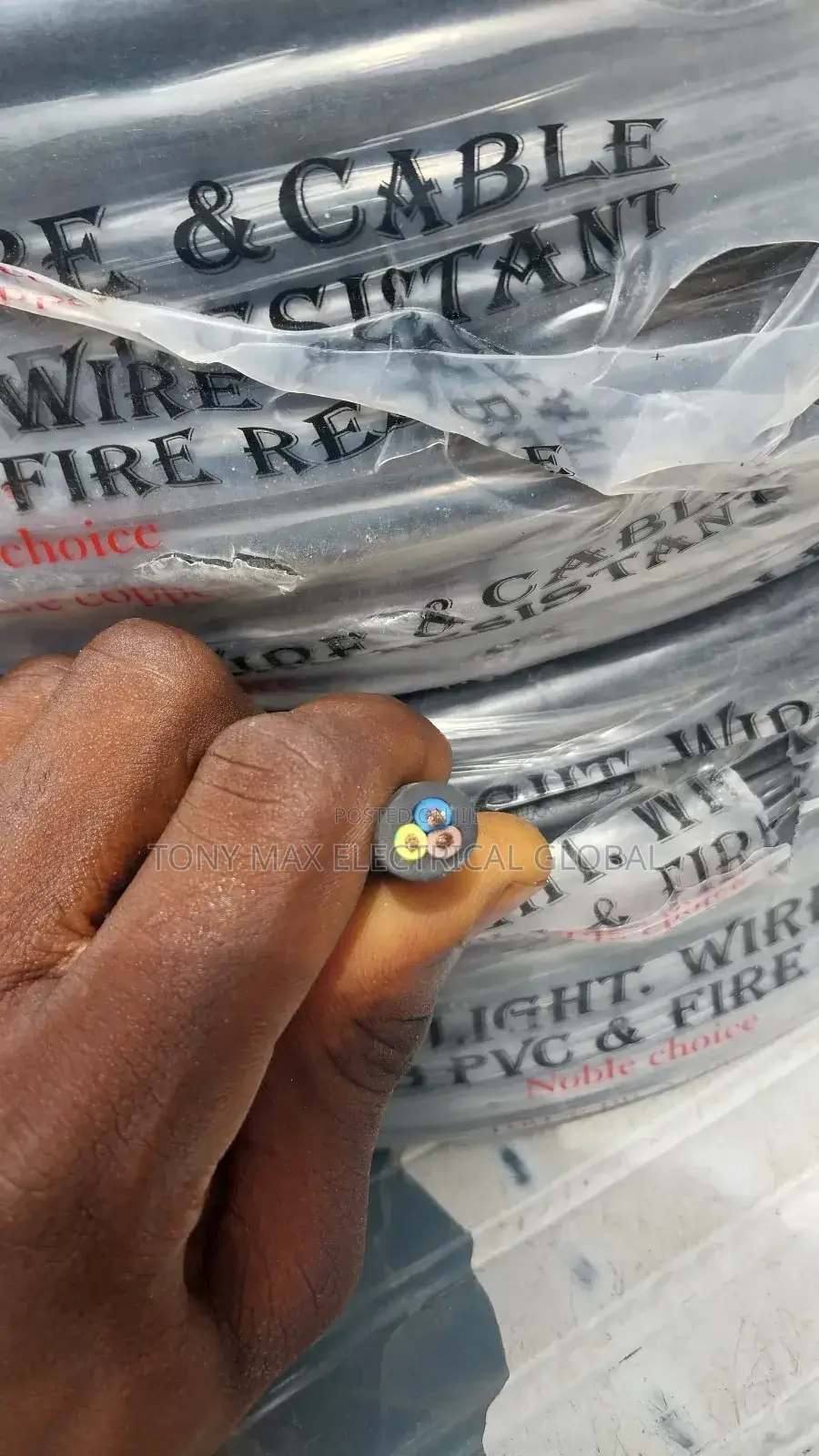 100%Puer 2.5mm 3core Flexible Cable 100metres