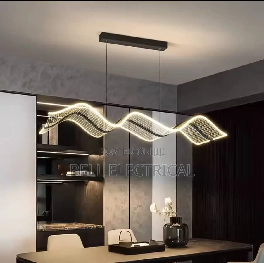 Hanging Lights White Black Lustre