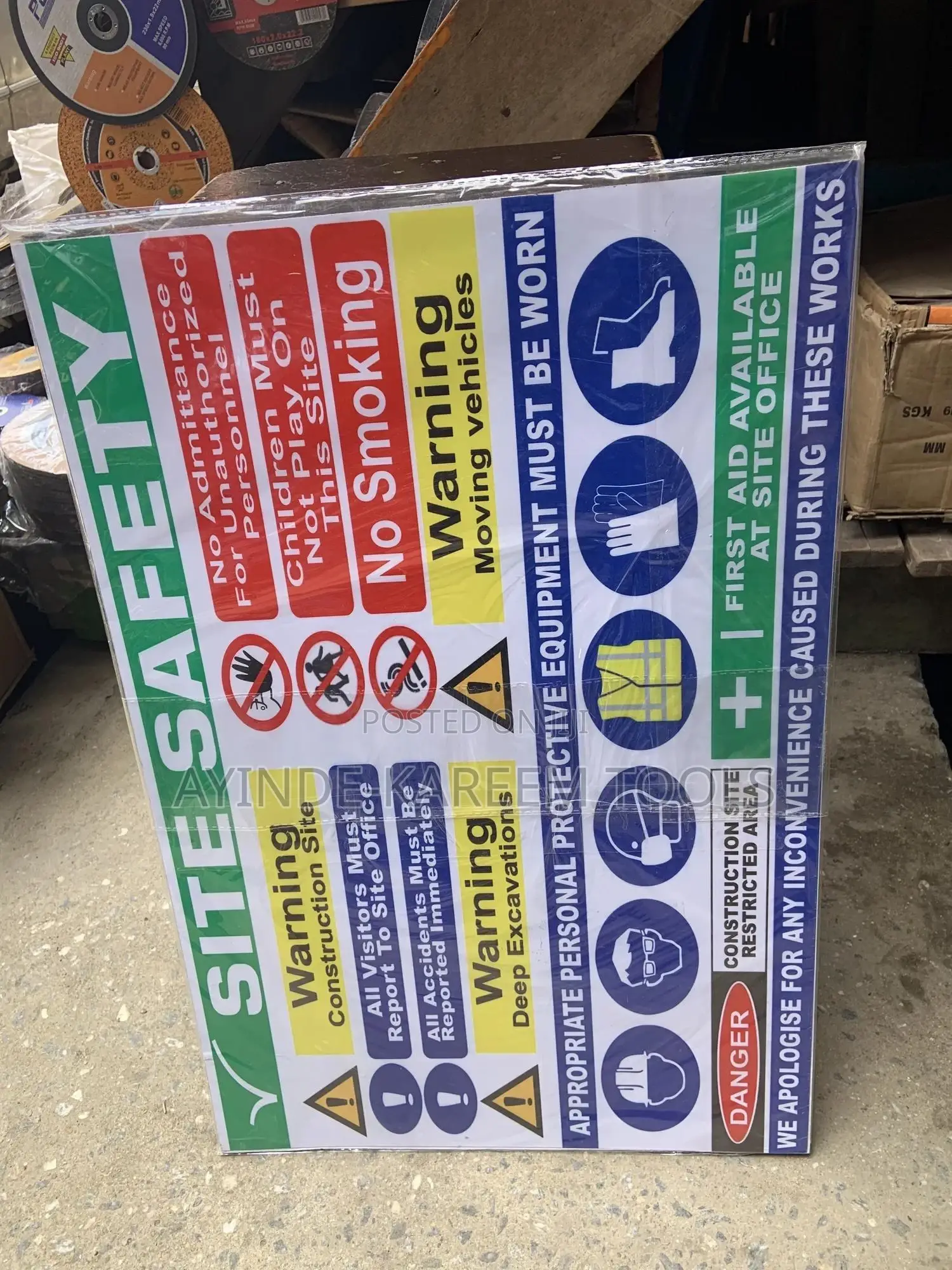 Construction Site Safety Awareness Signs