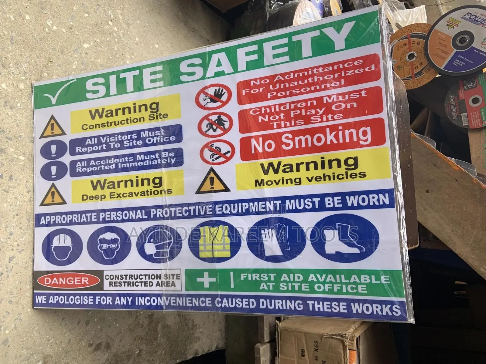 Construction Site Safety Awareness Signs