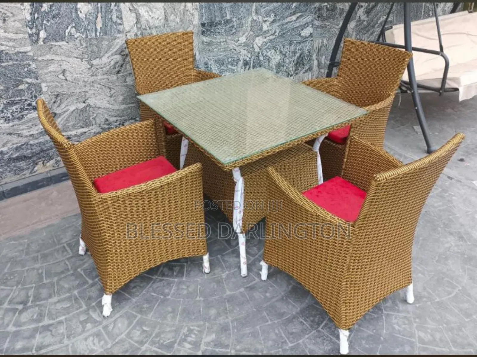 Four Set of Brown Rattan
