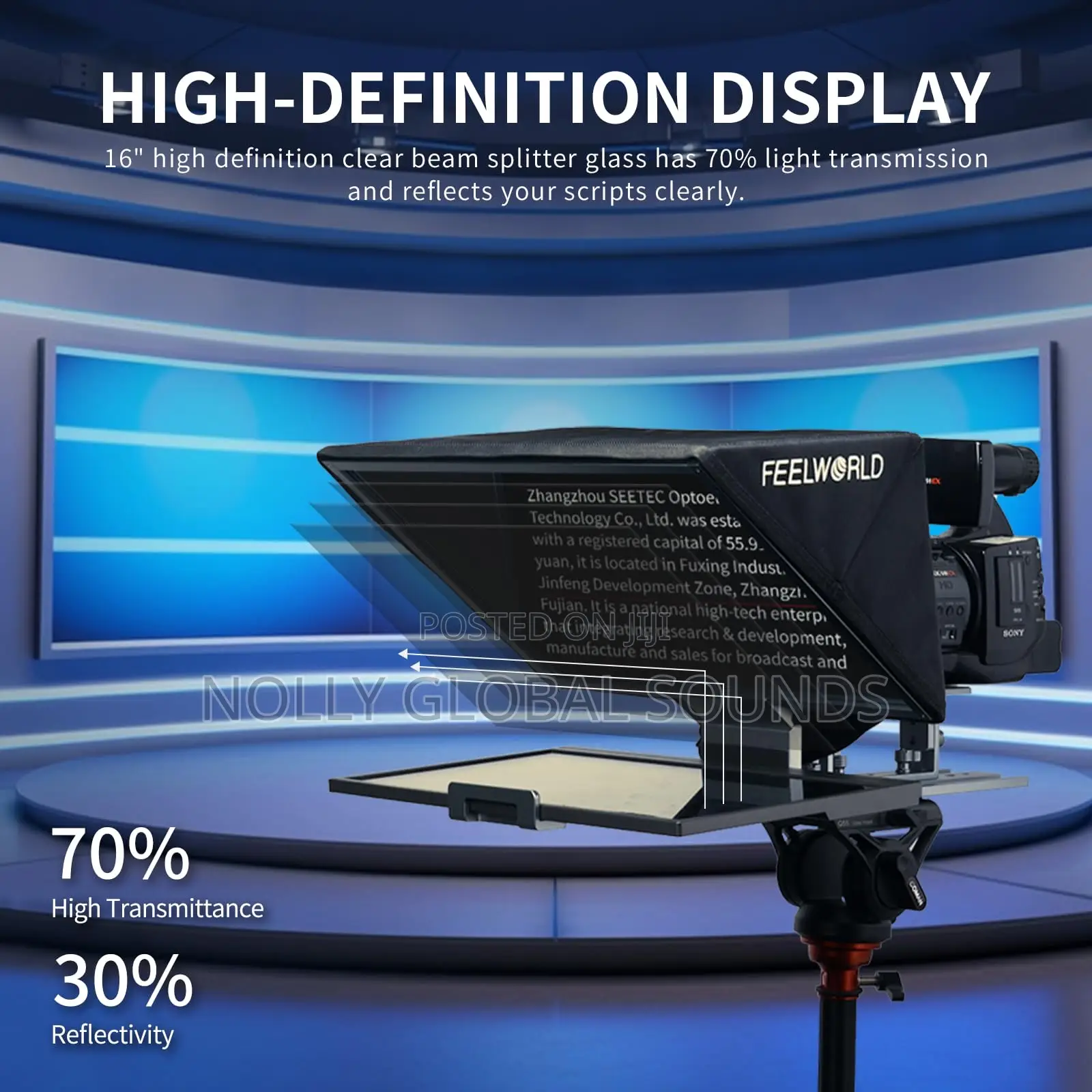 Feelworld Tp16 16inch Folding Teleprompter 4 Stream Speech