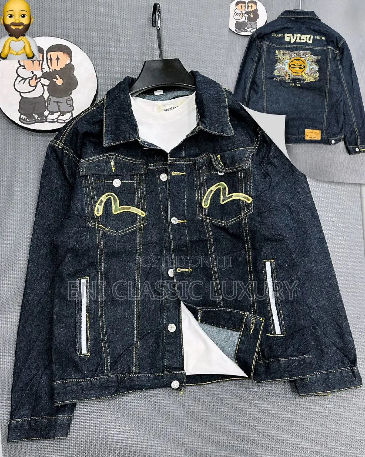 New Expensive Luxury Men's Cargo Jeans Jacket Shirts