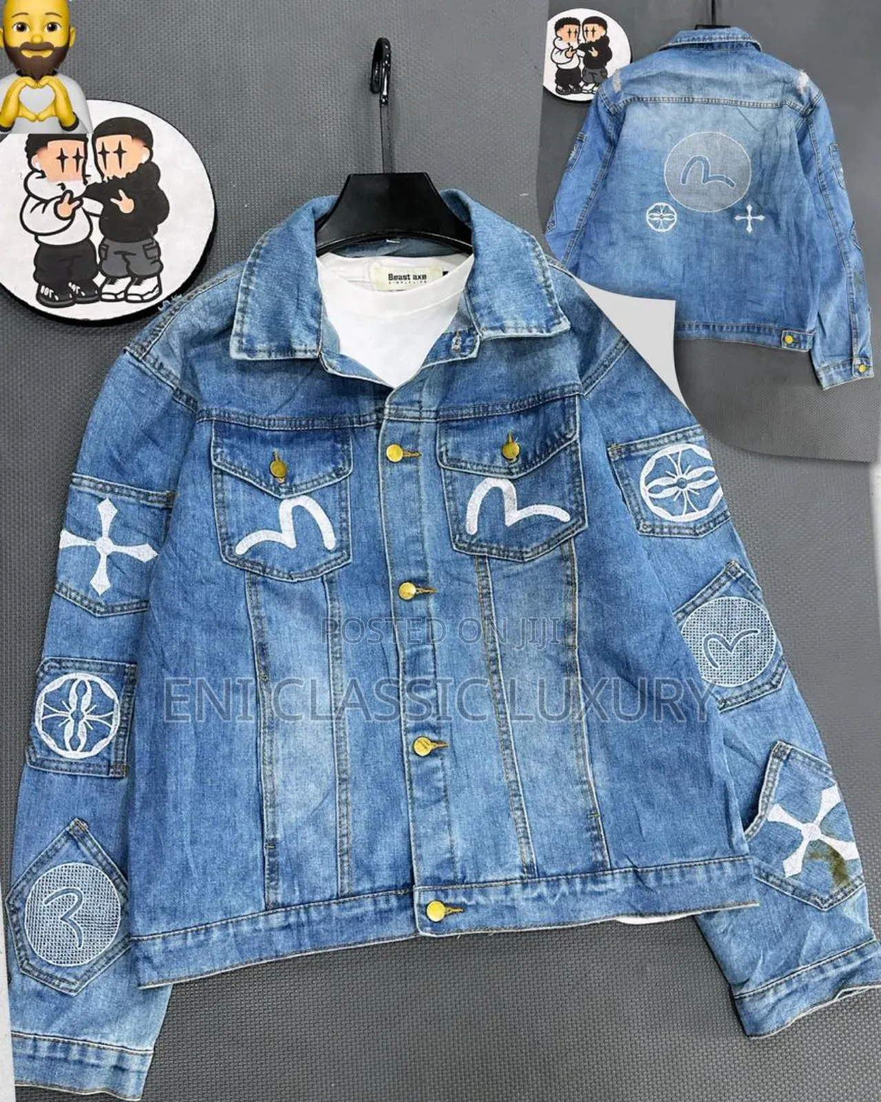 New Expensive Luxury Men's Cargo Jeans Jacket Shirts