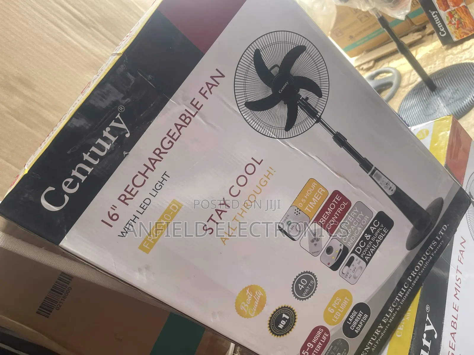 16 Inches Century Rechargeable Standing Fan